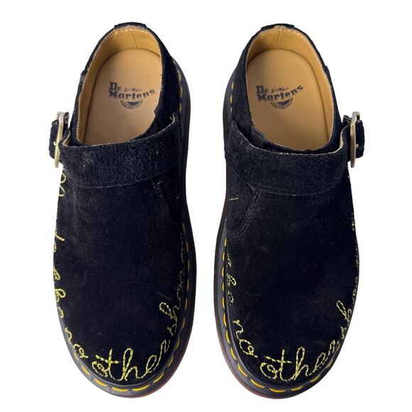 Dr. Martens Isham Mules Slip On "Made Like No Other Shoes On Earth" Black Suede - Picture 5 of 10